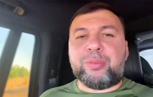 Пушилін з авто записав відео, в якому розхвалив Донбас, і втік у невідомому напрямку