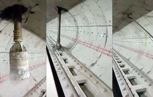 В Стамбулі буровий верстат випадково пробив стелю в тунелі метро. ВІДЕО