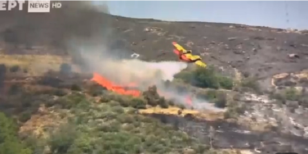 Під час гасіння пожежі у Греції впав літак