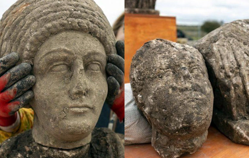 Археологи нашли древнеримские скульптуры под руинами церкви в Англии