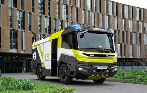 В Австрии представили первую в мире электрическую пожарную машину. ВИДЕО