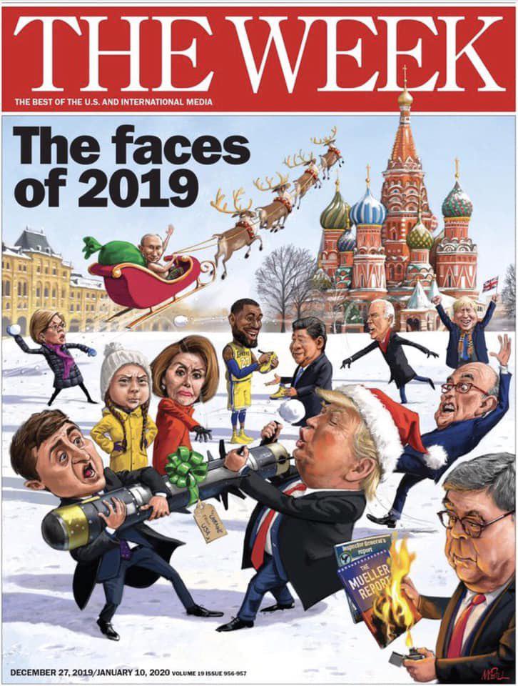 "Обличчя 2019 року": The Week потролив Трампа, Путіна і Зеленського новою обкладинкою