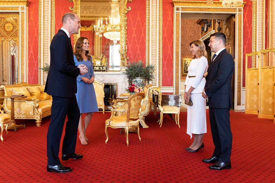 Володимир та Олена Зеленські відвідали Букінгемський палац та зустрілися з принцом Вільямом та Кейт Міддлтон