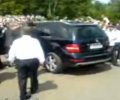 У джипа Медведева отказали тормоза. ВИДЕО