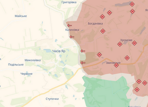 Росіяни прориваються до Часового Яру: противник розвиває наступ на Бахмутському напрямку  tuiutiehidrthab