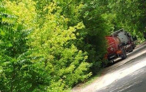 Партизани зафіксували місце розміщення російських бензовозів під Сімферополем Партизани зафіксували місце розміщення російських бензовозів під Сімферополем