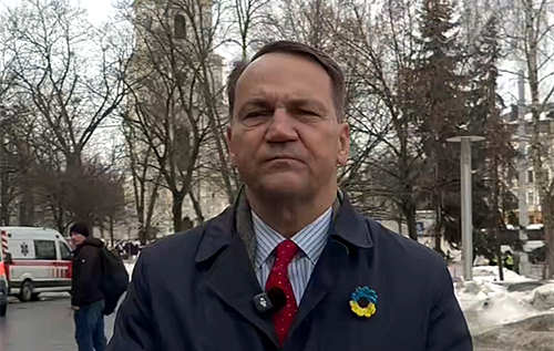 Глава МЗС Польщі Радослав Сікорський прибув до Києва. ВІДЕО