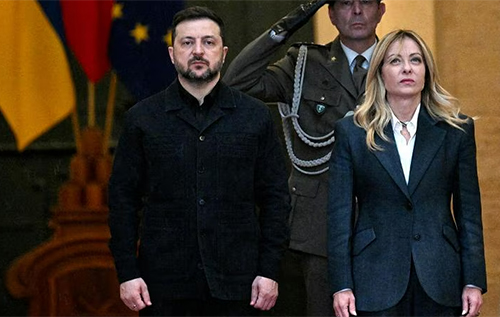 Зеленський прибув до Риму та зустрівся з Мелоні Зеленський прибув до Риму та зустрівся з Мелоні