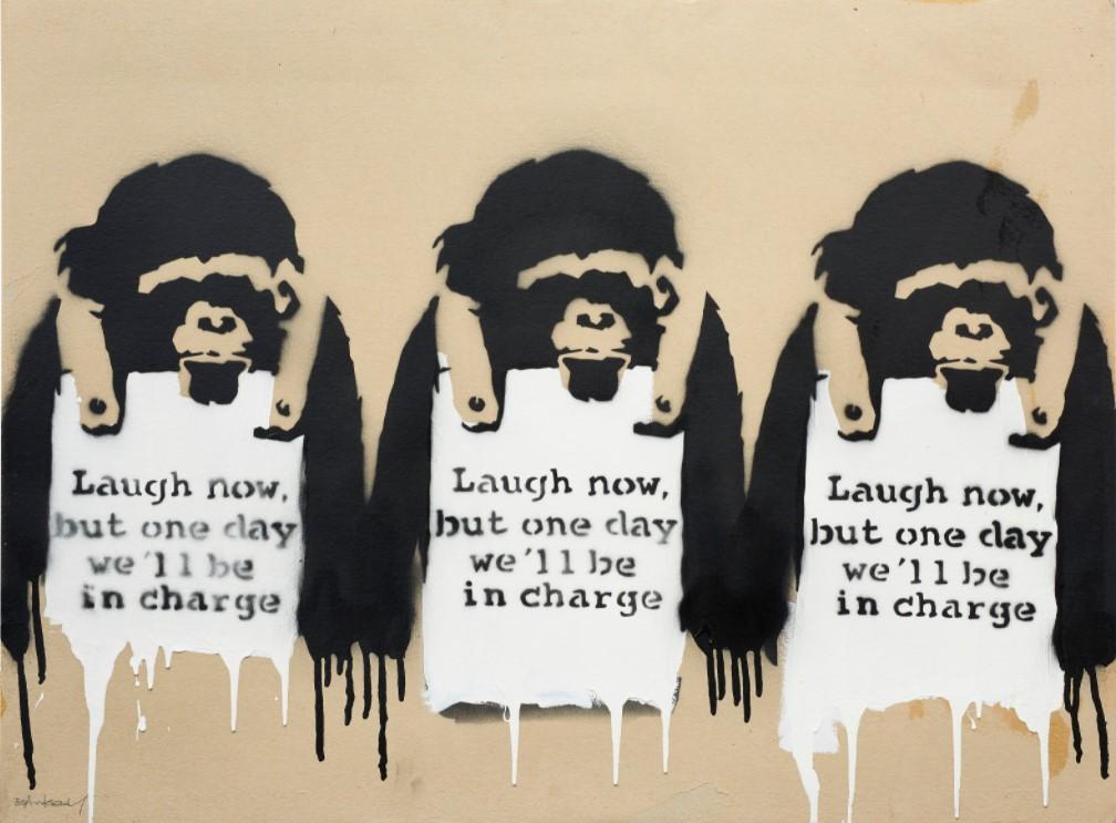 Картину Бенксі з мавпами продали за $2,1 мільйона  