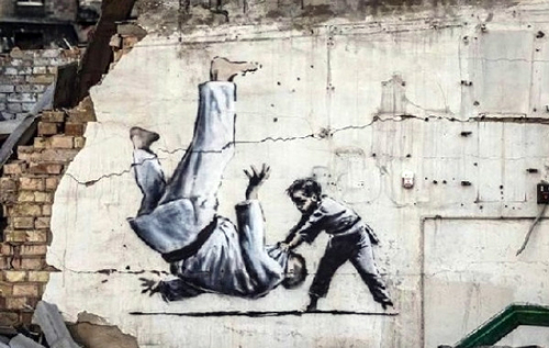 Графіті Бенксі у Бородянці планують зробити об'єктом культурної спадщини