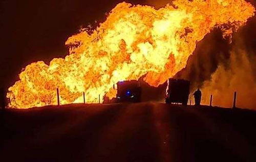 Вогонь піднявся на 50 метрів: у Литві стався вибух на газопроводі Amber Grid, який іде до Латвії
