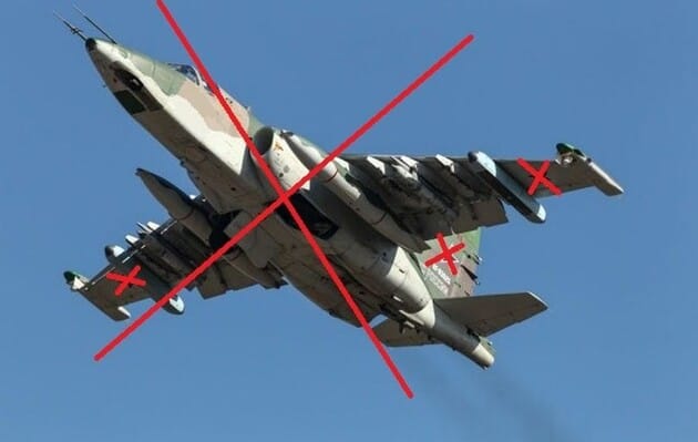 Українські військові знищили російський штурмовик Су-25 біля Мар'їнки