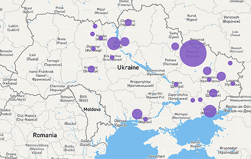 У Bellingcat показали карту ударів, завданих російськими окупантами по цивільних об'єктах в Україні