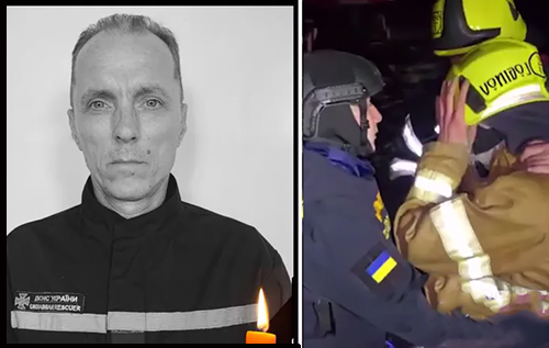 "Ці кадри неможливо дивитися з холодним серцем": мережу вразило відео з рятувальником, батька якого вбила РФ у Харкові