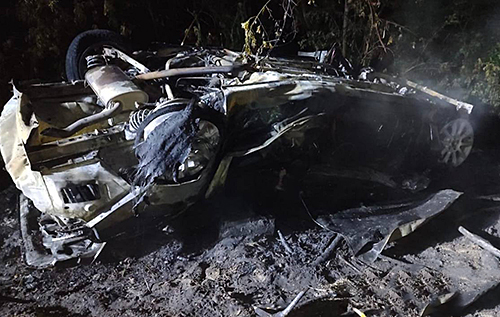 На Черкащині водій вилетів у кювет і загинув у палаючому авто