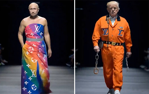 Путін у сукні, а Трамп у наручниках: Мережу порвало відео модного показу, створеного ШІ