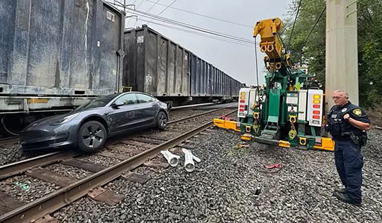 Водії скаржаться, що автопілот від Tesla не бачить залізничні переїзди