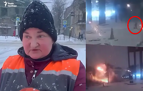 Мережу вразила жінка, яка продовжила чистити сніг після влучання дрона у Львові: місто обіцяє віддячити.  ВІДЕО