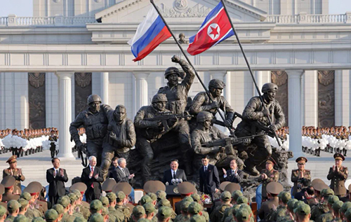 Кім Чен Ин та міністр оборони РФ Бєлоусов відкрили меморіал найманцям з КНДР, які воювали проти України