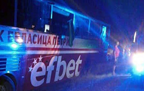 Автобус с футболистами болгарского клуба попал в ДТП после того, как у водителя произошел инфаркт