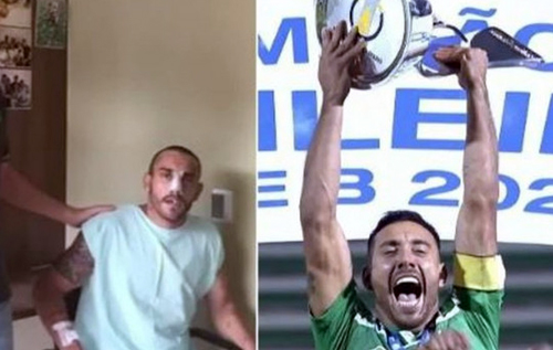 Выживший в авиакатастрофе футболист "Шапекоэнсе" поднял чемпионский кубок спустя четыре года после трагедии