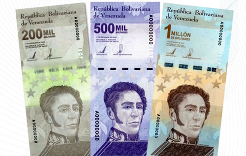 В Венесуэле для борьбы с инфляцией напечатали новые банкноты в 1 млн боливаров