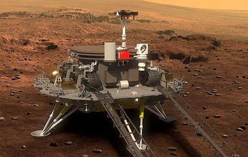 На поверхность Красной планеты высадился первый китайский марсоход. ВИДЕО