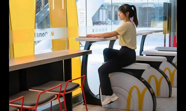 В китайском McDonald's вместо стульев поставили велотренажеры