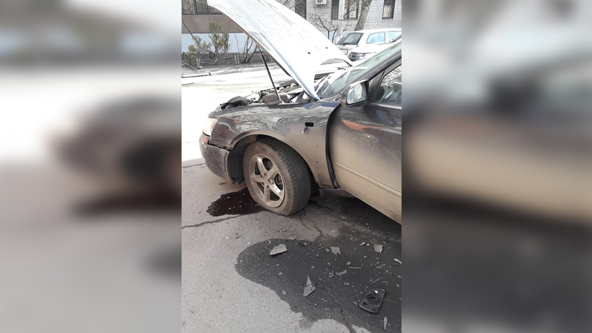 В Днепре на проспекте Пушкина взорвался припаркованный Hyundai