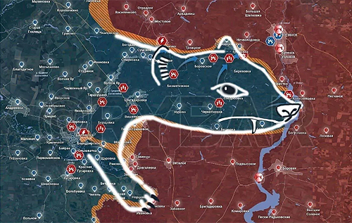 Песець підкрався непомітно: окупантів потролили зображенням мапи контрнаступу ЗСУ на Харківщині