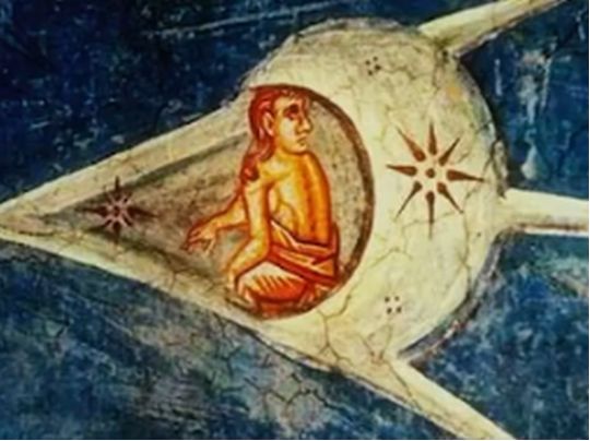 У космосі помітили загадковий НЛО, що нагадує зображення на монастирських фресках 600-річної давності