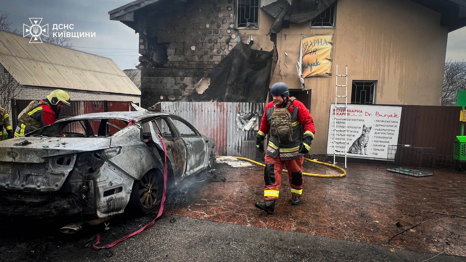 Внаслідок російського удару у ветеринарній клініці на Київщині загинуло близько 20 тварин