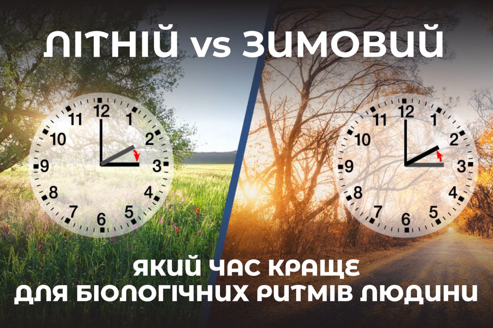 Канадські дослідники порівняли вплив на здоров'я літнього та зимового часу 