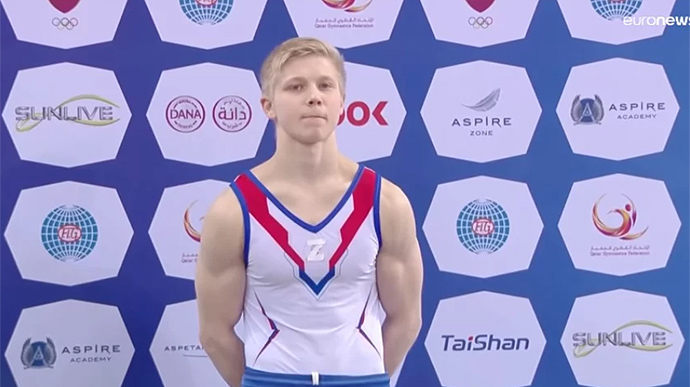 Російського гімнаста дискваліфікували на рік за букву Z на формі
