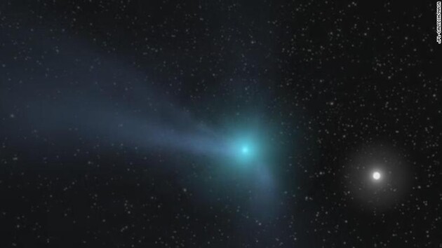 Сонячний шторм "відірвав" хвіст кометі, яка рухається до Землі