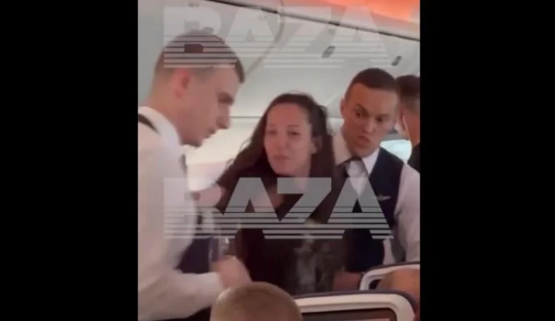 Плакала і плювалась: п'яна росіянка влаштувала істерику в літаку та кричала "Слава Україні". ВІДЕО