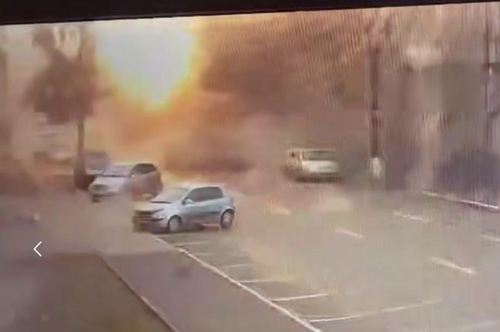 З'явилося ВІДЕО моменту влучання російського дрона по дитячому садку в Харкові