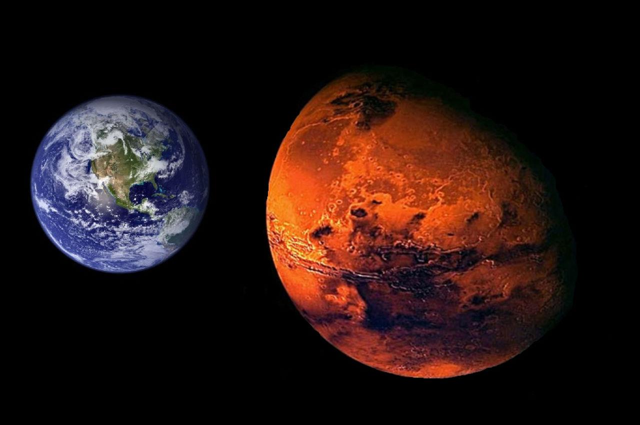 Марс, Земля