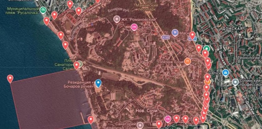 Навколо резиденції Путіна у Сочі встановлять трикілометрову охоронну зону — ЗМІ