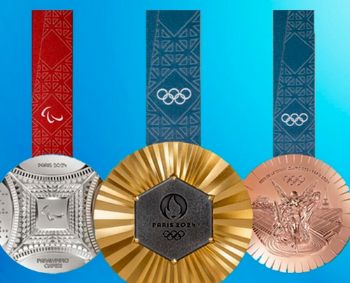 Унікальні медалі Олімпіади в Парижі прикрасили залізом з Ейфелевої вежі
