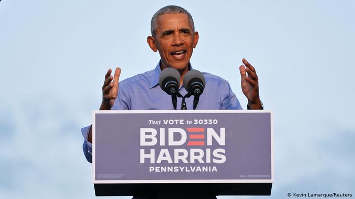 DW: Обама впервые с начала кампании выступил на митинге в поддержку Байдена
