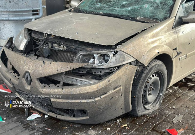 Російський дрон в Сумах атакував АЗС