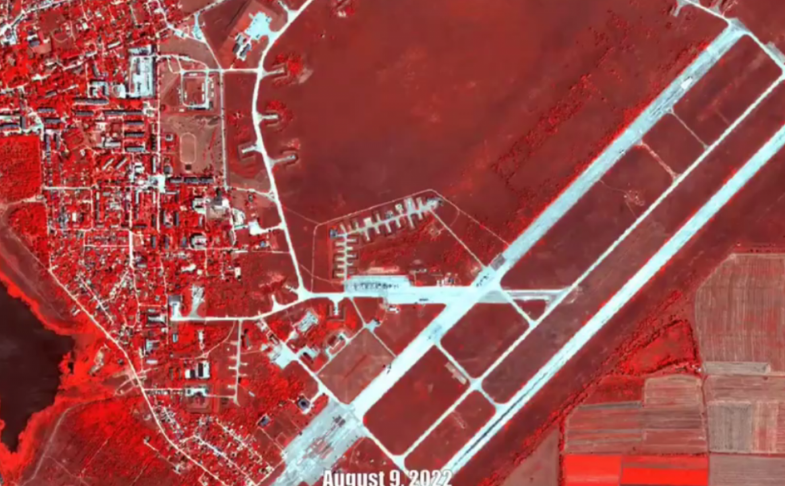 Опубліковано інфрачервоні супутникові знімки аеродрому "Саки" у Новофедорівці