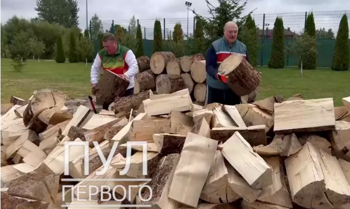 "Не дамо Європі замерзнути": Лукашенко, рубаючи дрова, пообіцяв допомогу Заходу. ВІДЕО