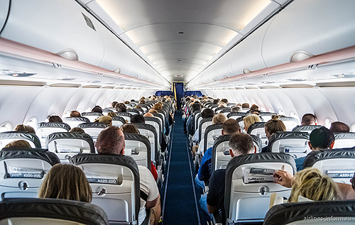 Пассажирка разбила в самолете палатку для защиты от коронавируса