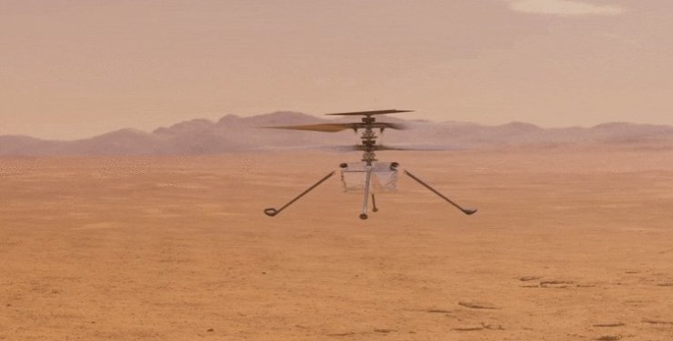 Perseverance показав драматичний політ свого напарника Ingenuity над поверхнею Марса. ВІДЕО