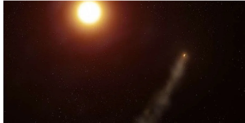 Астрономи знайшли гігантську планету з хвостом завдовжки півмільйона кілометрів
