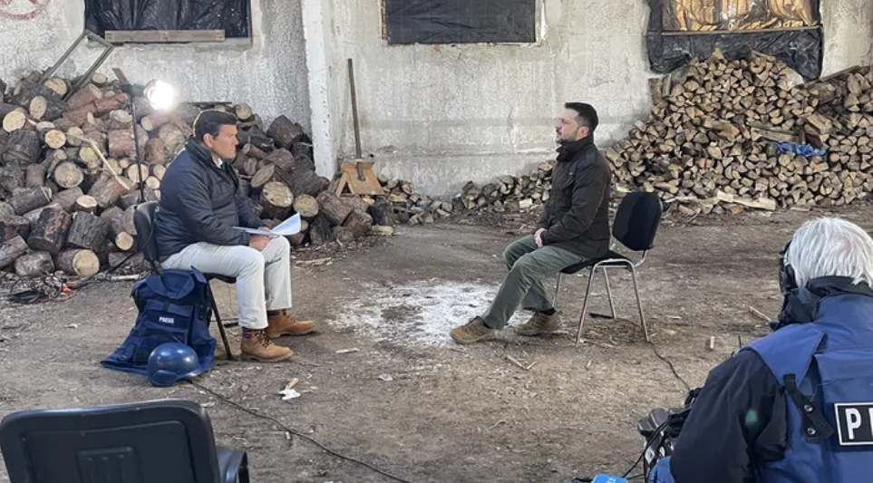 Зеленський дав інтерв'ю американському телеканалу FOX News поблизу лінії фронту