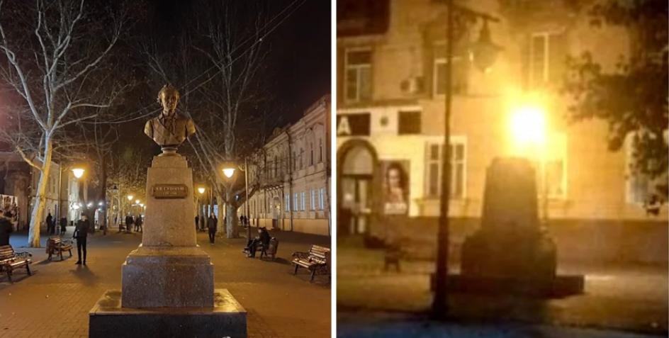 Тікаючи з Херсона, окупанти вирішили забрати з собою пам’ятники Ушакову і Суворову – соцмережі