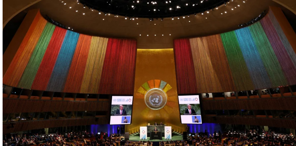 Ердогану не сподобалися "кольори ЛГБТ" в залі ООН. Насправді вони позначають "Цілі сталого розвитку"